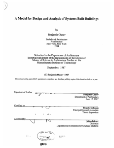 A Model  for Design  and Analysis  of... Benjamin Olasov