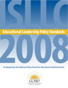 2008 ISLLC Educational Leadership Policy Standards: