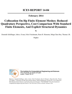 ICES REPORT 14-04 Collocation On Hp Finite Element Meshes: Reduced