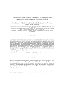 A generalized finite element formulation for arbitrary basis
