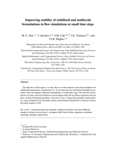Improving stability of stabilized and multiscale M.-C. Hsu , Y. Bazilevs