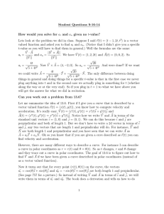 Student Questions 9-16-14 How would you solve for a and a