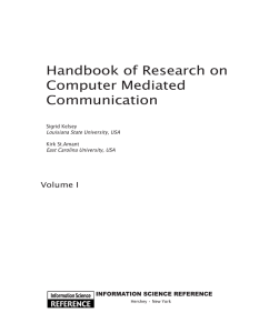 Handbook of Research on Computer Mediated Communication Volume I