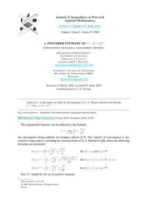 Journal of Inequalities in Pure and Applied Mathematics  A TWO-SIDED ESTIMATE OF