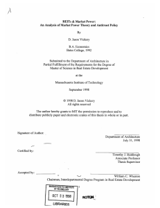 REITs &amp; Market Power: By D.