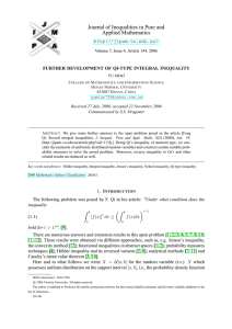 Journal of Inequalities in Pure and Applied Mathematics