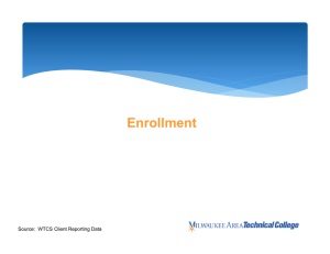 Enrollment Source:  WTCS Client Reporting Data