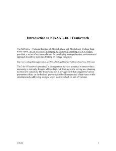 Introduction to NIAAA 3-In-1 Framework