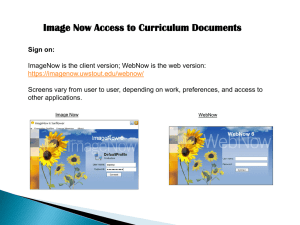 Image Now Access to Curriculum Documents