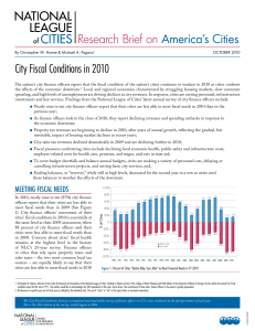 Research Brief on America’s cities City Fiscal Conditions in 2010