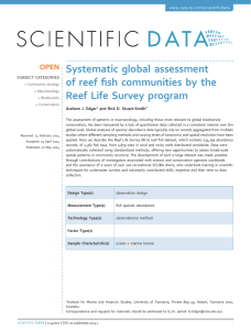 Systematic global assessment ﬁsh communities by the of reef Reef Life Survey program