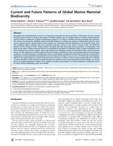 Current and Future Patterns of Global Marine Mammal Biodiversity Kristin Kaschner *