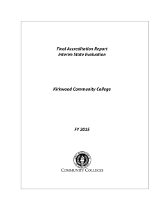 Final Accreditation Report Interim State Evaluation Kirkwood Community College