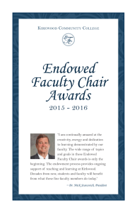 Endowed Faculty Chair Awards 2015 - 2016
