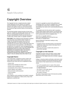  Copyright Overview Apple Education