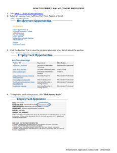 HOW TO COMPLETE AN EMPLOYMENT APPLICATION