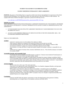 INCIDENT MANAGEMENT TEAM BRIEFING PAPER  PACIFIC NORTHWEST INTERAGENCY CREW AGREEMENT PURPOSE: