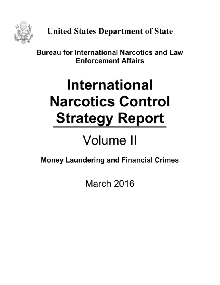 International Narcotics Control Strategy Report Volume II