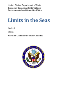 Limits in the Seas United States Department of State