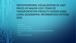 SPATIOTEMPORAL VISUALIZATION OF UNIT PRICES OF MAJOR COST ITEMS OF
