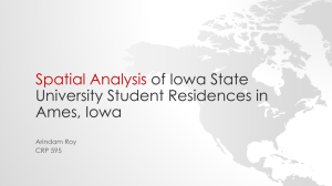 Spatial Analysis of Iowa State University Student Residences in Ames, Iowa