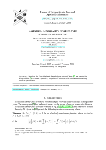 Journal of Inequalities in Pure and Applied Mathematics  A GENERAL