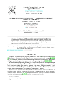 Journal of Inequalities in Pure and Applied Mathematics  GENERALIZED CO-COMPLEMENTARITY PROBLEMS IN