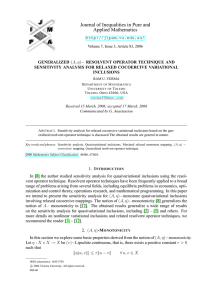 Journal of Inequalities in Pure and Applied Mathematics  GENERALIZED
