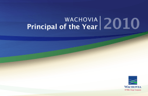 2010 Principal of the Year WACHOVIA