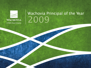 Wachovia Principal of the Year