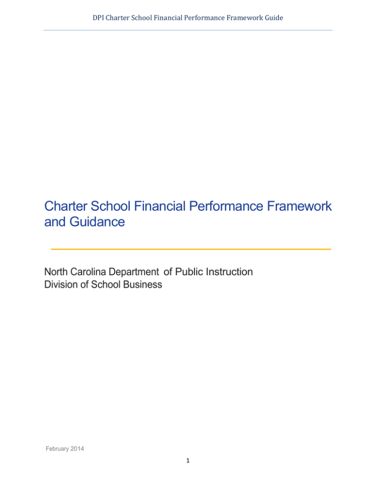 Charter School Financial Performance Framework and Guidance