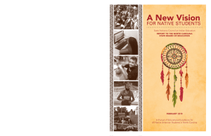 A New Vision FOR NATIVE STUDENTS