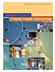 StrengthenS education 2011 Strengthening Identity state advisory council on indian education