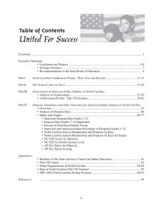 United For Success Table of Contents