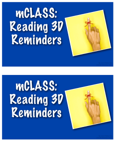 mCLASS: Reading 3D Reminders