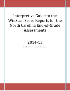 Interpretive Guide to the WinScan Score Reports for the Assessments