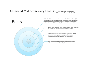 Advanced Mid Proficiency Level in  Advanced Mid Proficiency evel in (fill in target language) __(