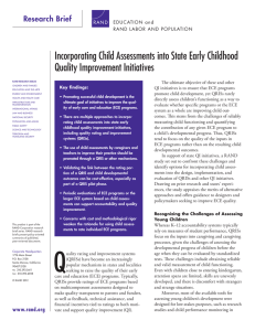 Incorporating Child Assessments into State Early Childhood Quality Improvement Initiatives