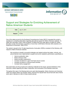 Information  Support and Strategies for Enriching Achievement of Native American Students