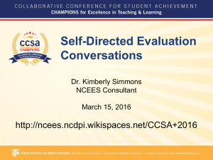 Self-Directed Evaluation Conversations  Dr. Kimberly Simmons