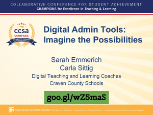 Digital Admin Tools: Imagine the Possibilities goo.gl/wZ5maS Sarah Emmerich