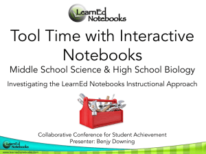 Tool Time with Interactive Notebooks Middle School Science &amp; High School Biology