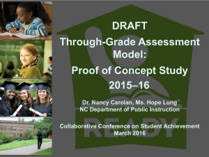 DRAFT Through-Grade Assessment Model: Proof of Concept Study