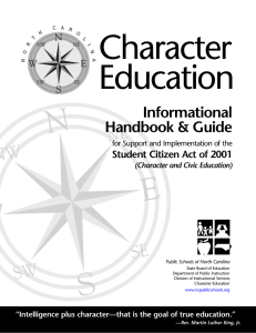 Character Education Informational Handbook &amp; Guide