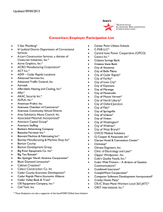 Consortium Employer Participation List Updated 09/04/2013