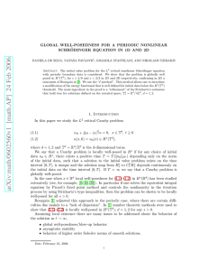 GLOBAL WELL-POSEDNESS FOR A PERIODIC NONLINEAR SCHR ¨