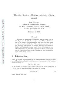 The distribution of lattice points in elliptic annuli