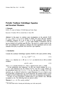 Mathematical Physics Periodic Nonlinear Schrδdinger Equation and Invariant Measures