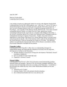 April 20, 2007  Minority Faculty/Staff Leadership Intern Position