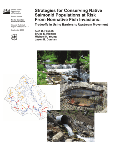 Strategies for Conserving Native Salmonid Populations at Risk From Nonnative Fish Invasions: